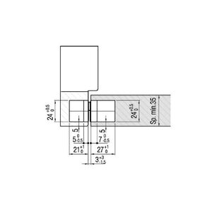 Скрытая петля HAFELE K1000 3D 180° комплект (матовый хром) Скрытая петля HAFELE K1000 3D 180° комплект (матовый хром)
