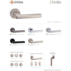 Дверная ручка SYSTEM TAVIRA, черный никель