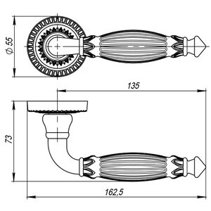 Дверная ручка Bella CL2-OB-13 Античная бронза