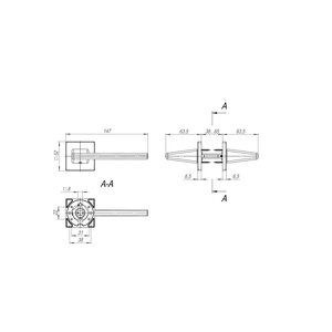 Дверная ручка PRIME SL CP-8 Хром