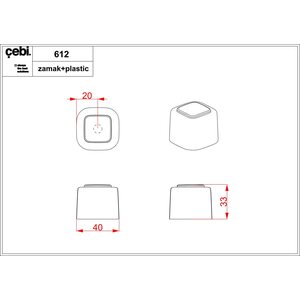 Дверной ограничитель CEBI C612 MP67 (антрацит полимер) CEBI