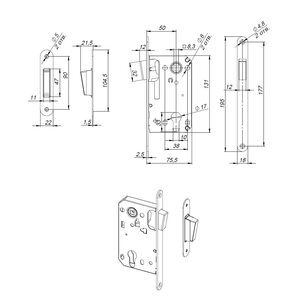 Корпус замка MAGN5300-M-C (5300-M-C) GR графит Корпус замка MAGN5300-M-C (5300-M-C) GR графит