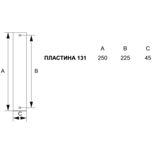 Дверная ручка 132/131 Cab Laguna Полированный хром